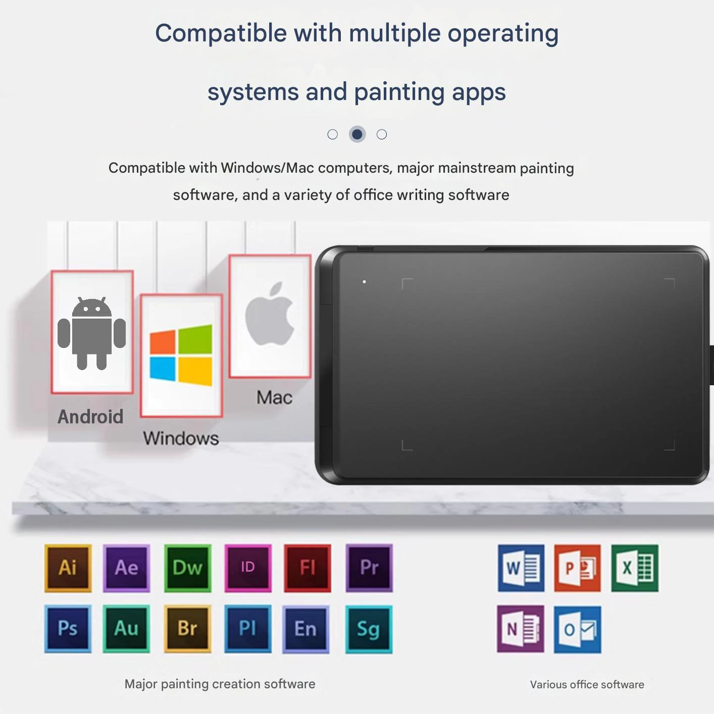 Drawing Tablet HavaPen Pen Tablet Deco HU851 with Tilt Function 8 X5 Drawing Tablet for Android Mac Windows – Image 3