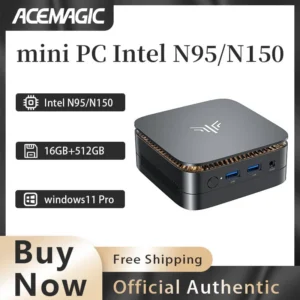 ACEMAGIC Intel N150/N95 Mini Host 11 Pro Desktop 4K Dual Display RAM 16GB SSD 512GB/1TB3.6GHz Suitable for Home/Office MiniPC