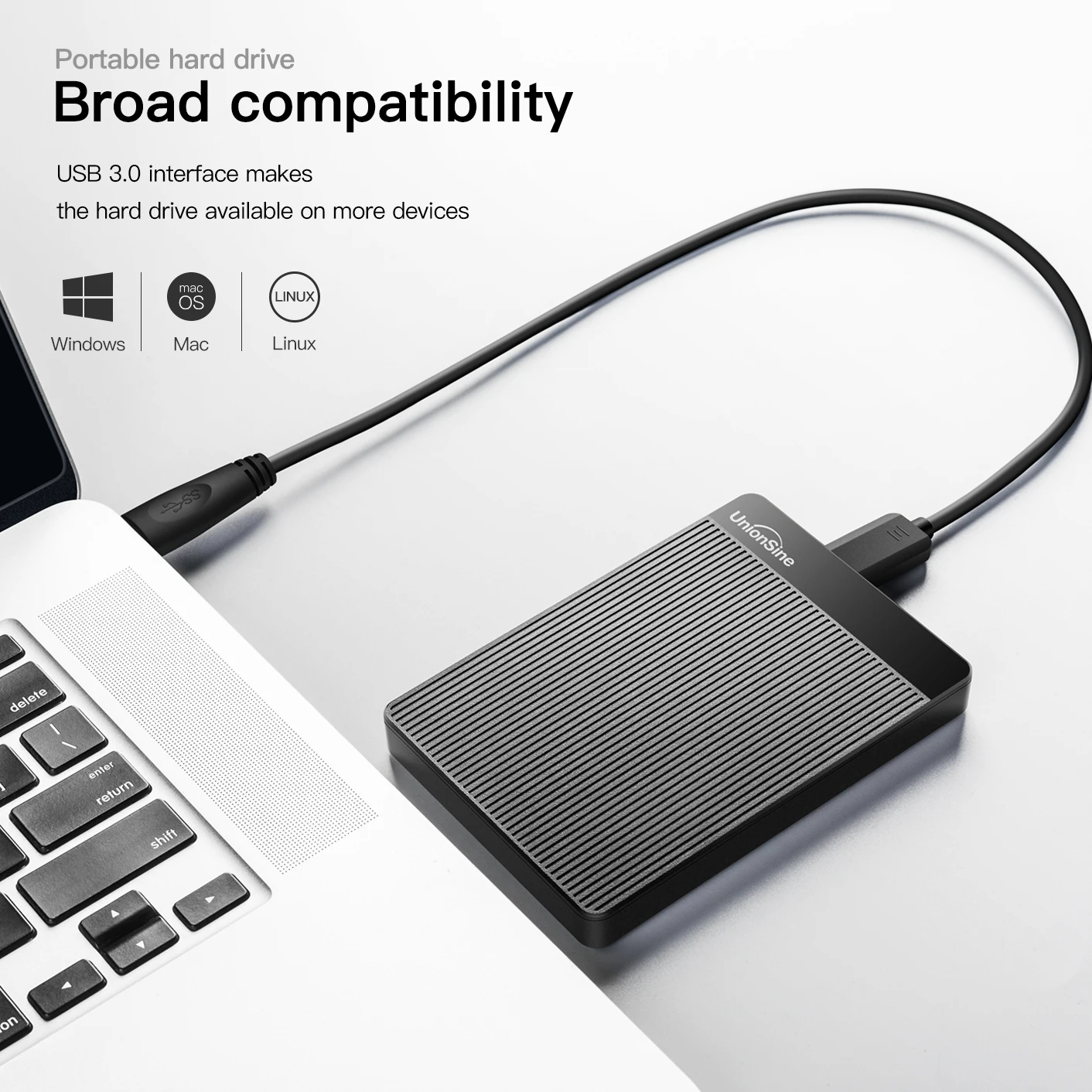 UnionSine HDD 2.5" Portable External Hard Drive 2tb/1tb/500gb/750gb Disk Memory USB 3.0 Storage for PC/Mac/Desktop/MacBook/TV – Image 2