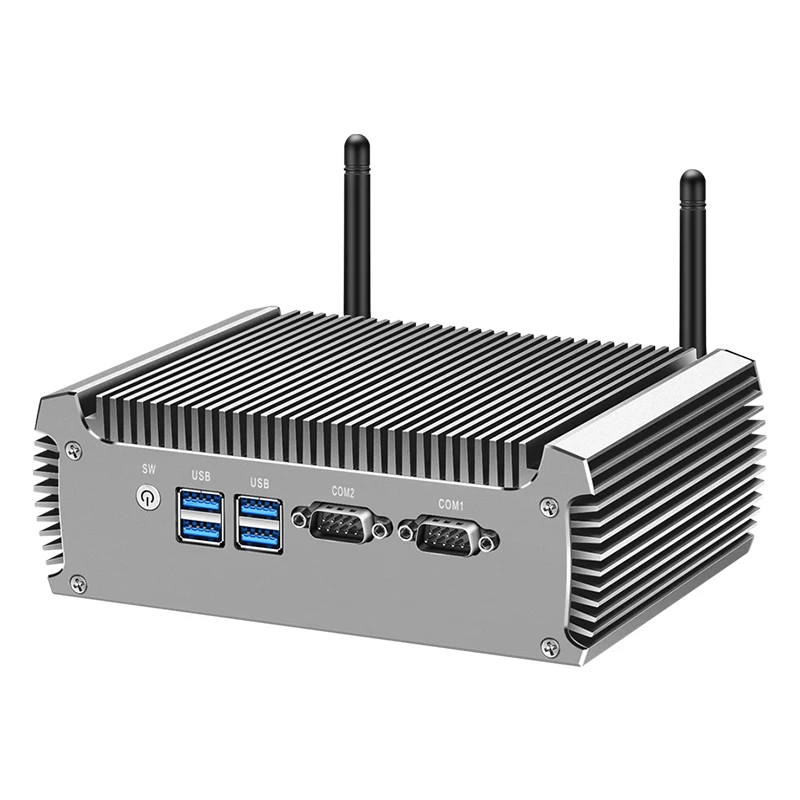 Inter Core i3 i5 i7 Industrial Mini PC Support WiFi 3G/4G LTE Linux Pfsense Computer with 2xLAN 2xRS232 4xUSB3.0 Windows10 Ready – Image 4